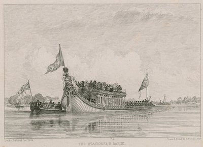 ステーショナーズバージ、テムズ川、ロンドン 作： エドワード・ウィリアム・クック